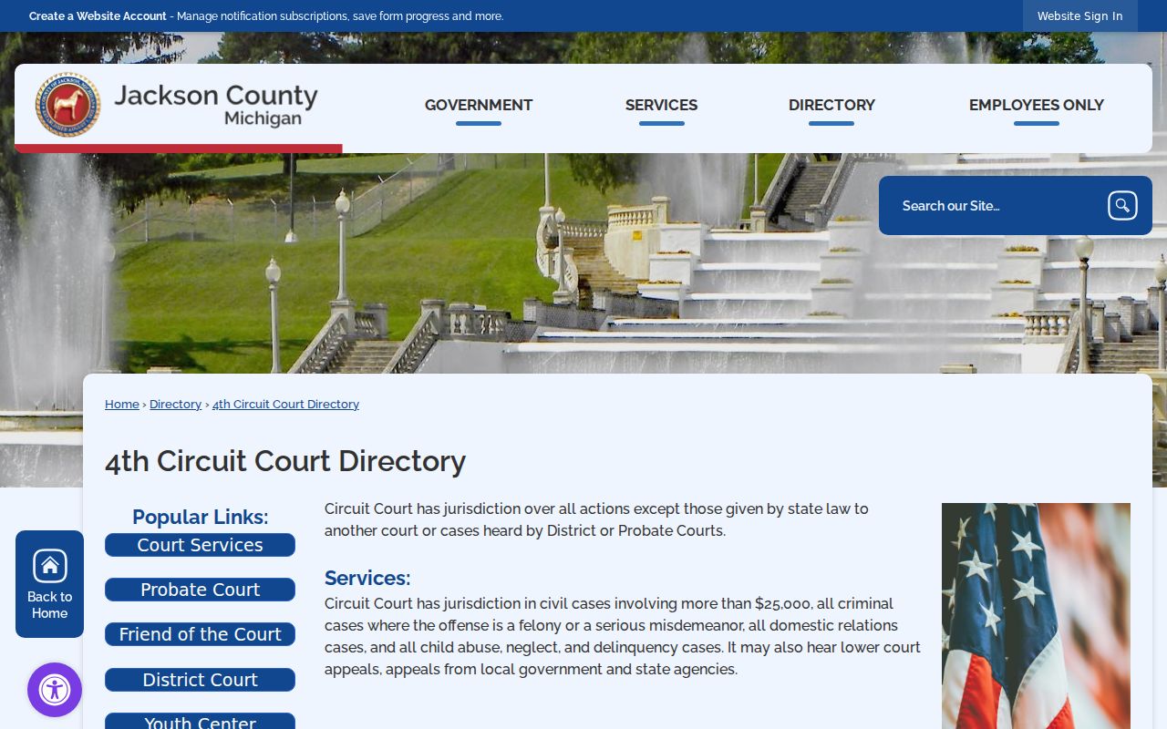 Jackson County court docket 4th Circuit Court directory